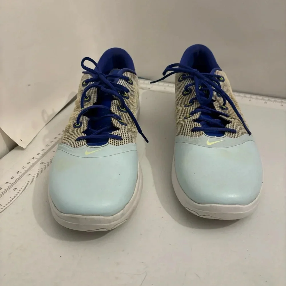 Nike women’s Lunar Empress 2 Glacier blue volt 819040-401 Golf cleats size 9.5‎ - Picture 2 of 12